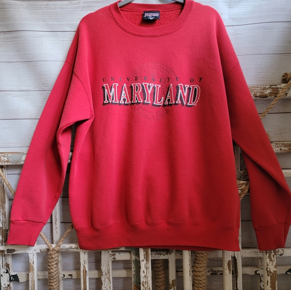 Jansport Red University of Maryland Crewneck Sweatshirt